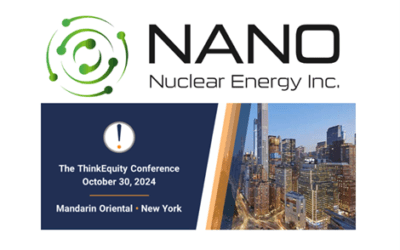 NANO Nuclear Energy Scheduled to Present at the ThinkEquity Conference on October 30, 2024